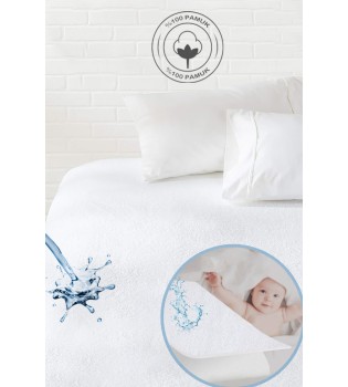 %100 Pamuklu Sıvı Geçirmez Bebek & Çocuk & Tek & Çift Kişilik Yatak Koruyucu Alezi