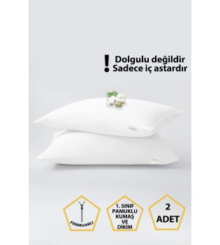 2'li Bebek Yastık İç Astarı , 35X45 Yastık Mitili , Pamuklu Yastık Şiltesi , Fermuarlı Yastık Kılıfı