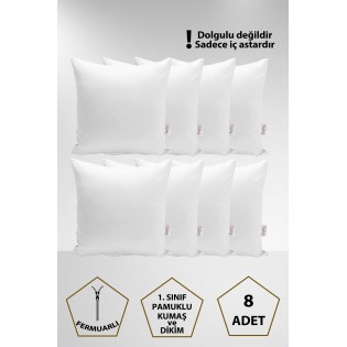 8'li Kırlent Iç Astarı , Pamuklu Kırlent Mitil , Kırlent Şilte , Yastık Kılıfı
