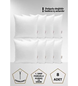8'li Kırlent Iç Astarı , Pamuklu Kırlent Mitil , Kırlent Şilte , Yastık Kılıfı